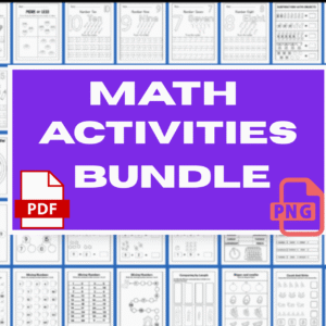Kindergarten Math Activity Book Bundle