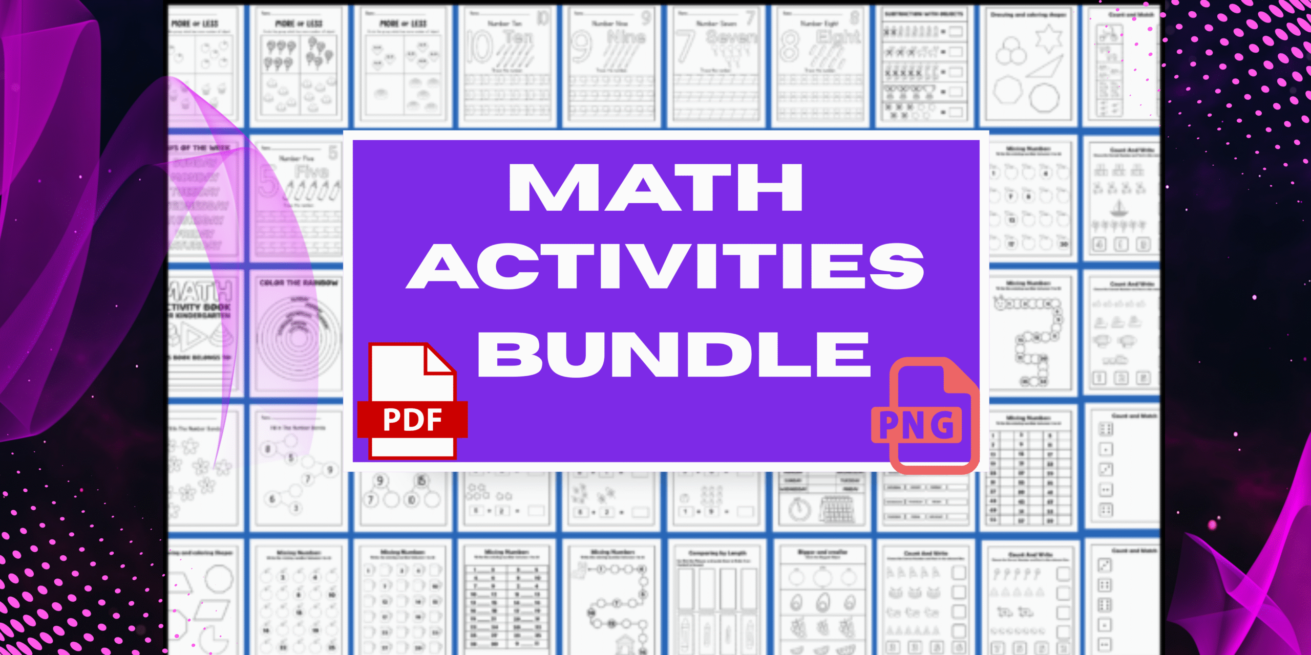 Kindergarten Math Activity Book Bundle