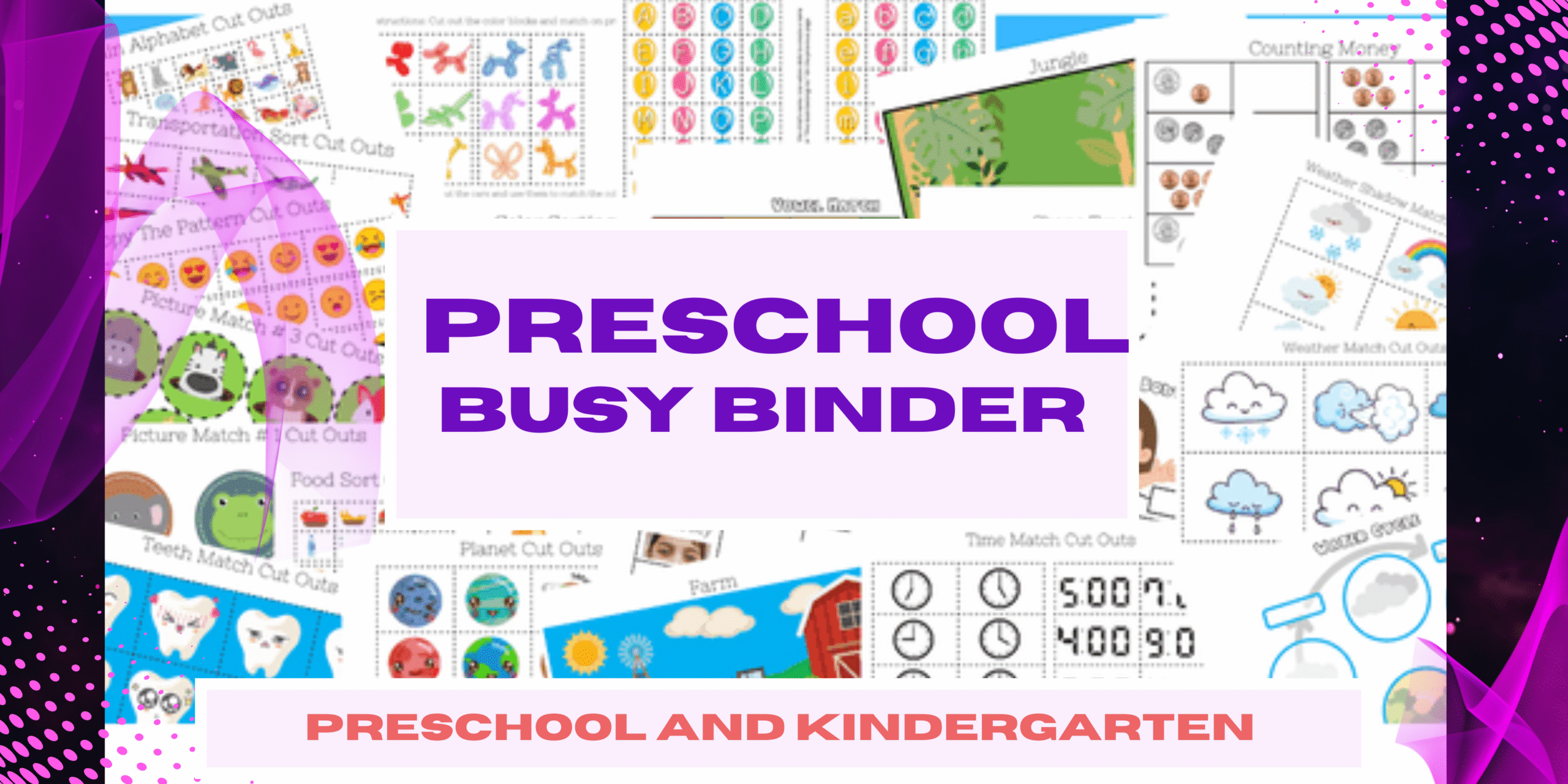 Preschool Busy Binder Graphics