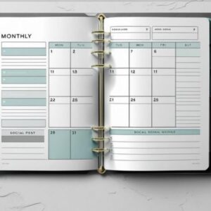 Social Media Post Monthly Planner