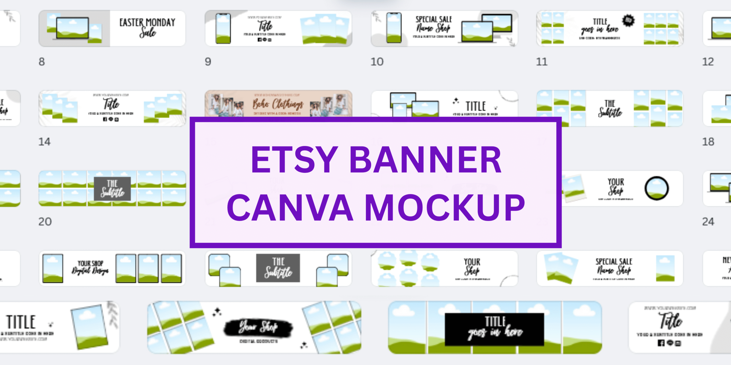 25 Etsy Listing Templates A4 Mockups