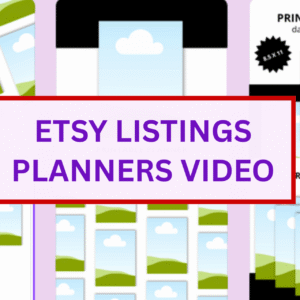 Etsy Listings Planners Video