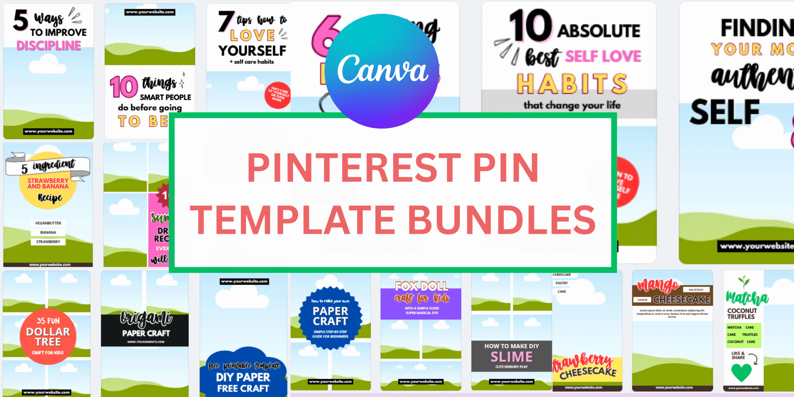 Pinterest Pin Template Bundles