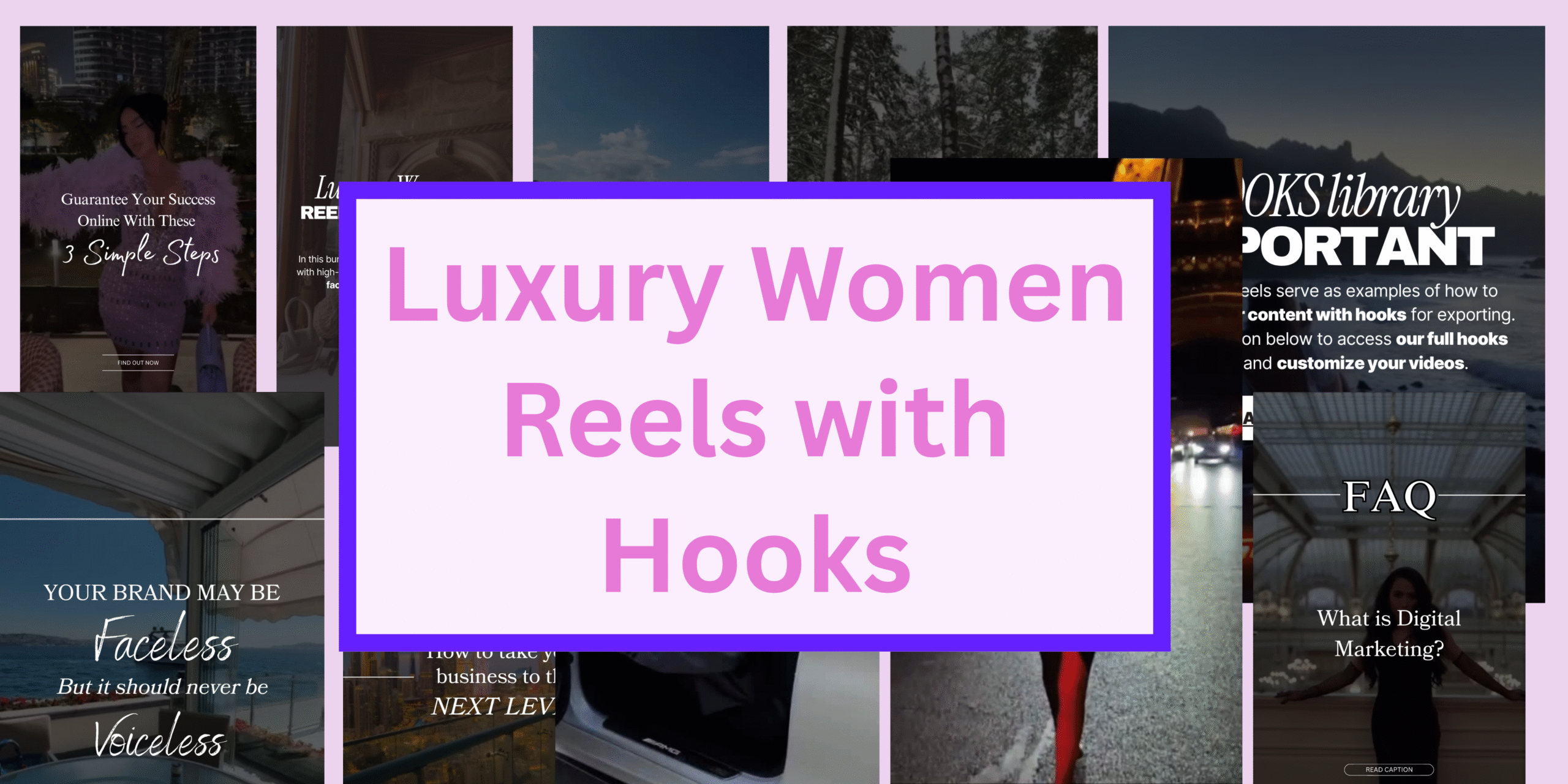 Luxury Women Faceless Instagram Reels PLR Videos